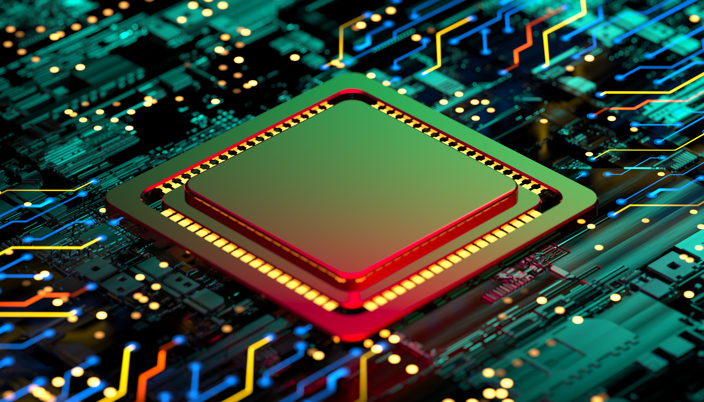 CPU and Computer chip concept